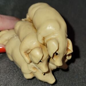 Vintage SIAB Resin Pile Of Pigs Trinket Box Made In England, United Kingdom 